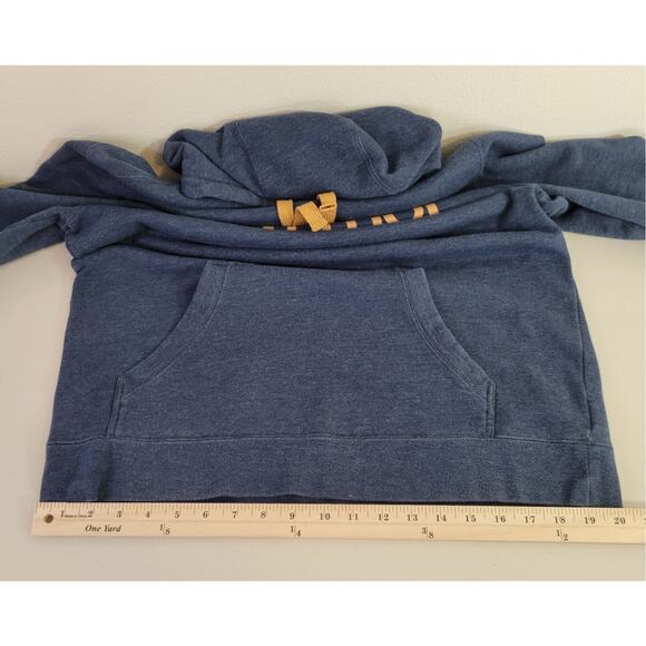 Marmot Mens Drawstring Hoodie Kangaroo Pocket Blue Tan Size Medium - Picture 11 of 12
